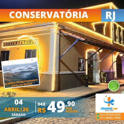PASSEIO PARA CONSERVATÓRIA – RJ.