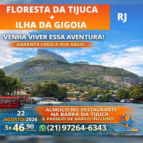 FLORESTA DA TIJUCA + ILHA DA GIGOIA | RJ.
